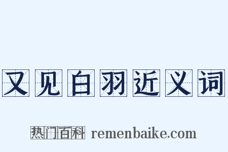 又见白羽近义词是什么意思的图片